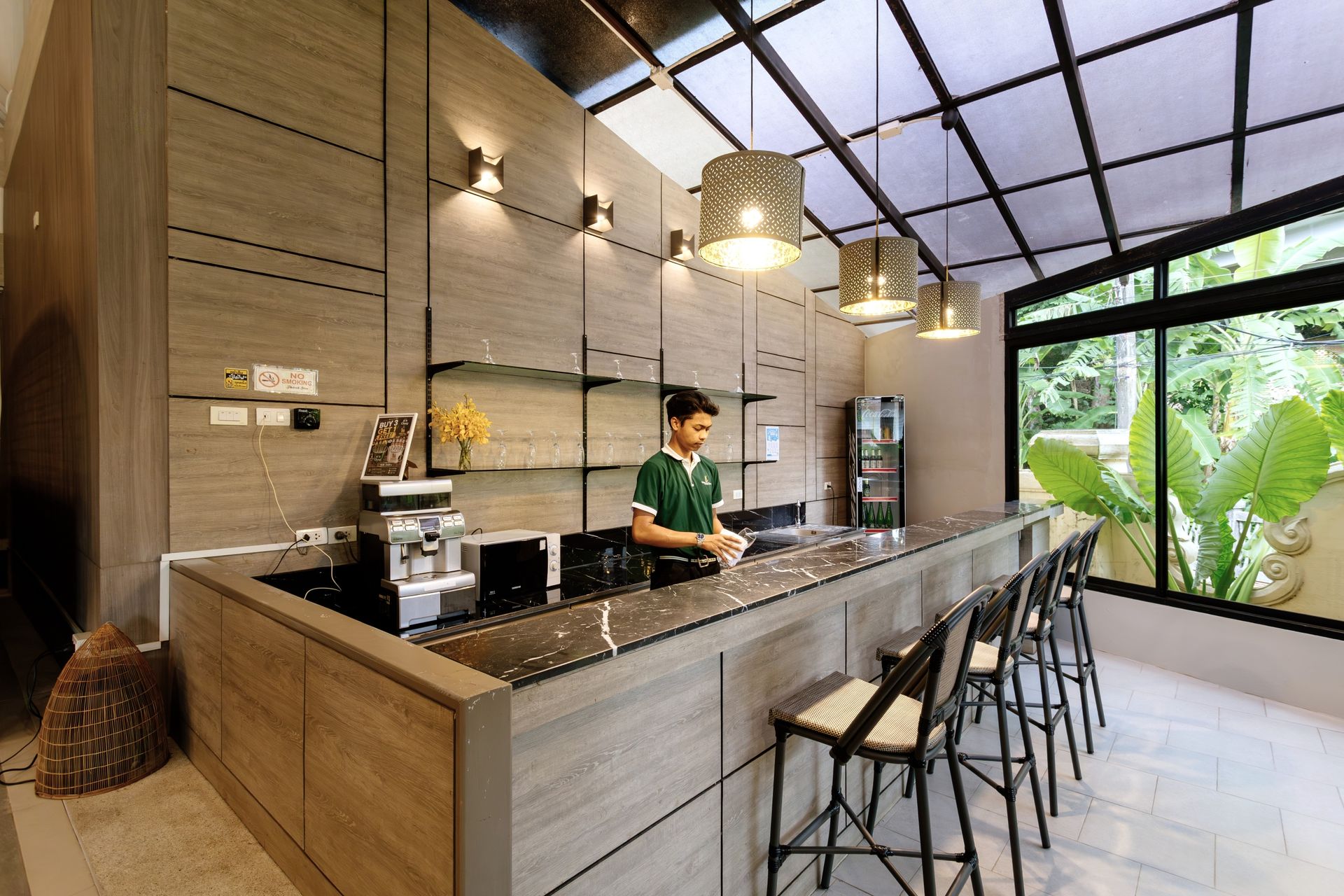 Lobby bar counter