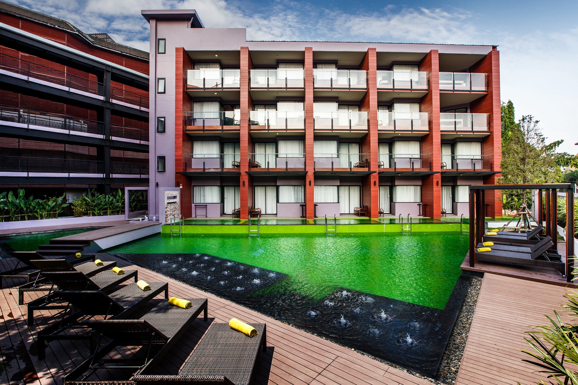 Resort wing beside the Emerald pool