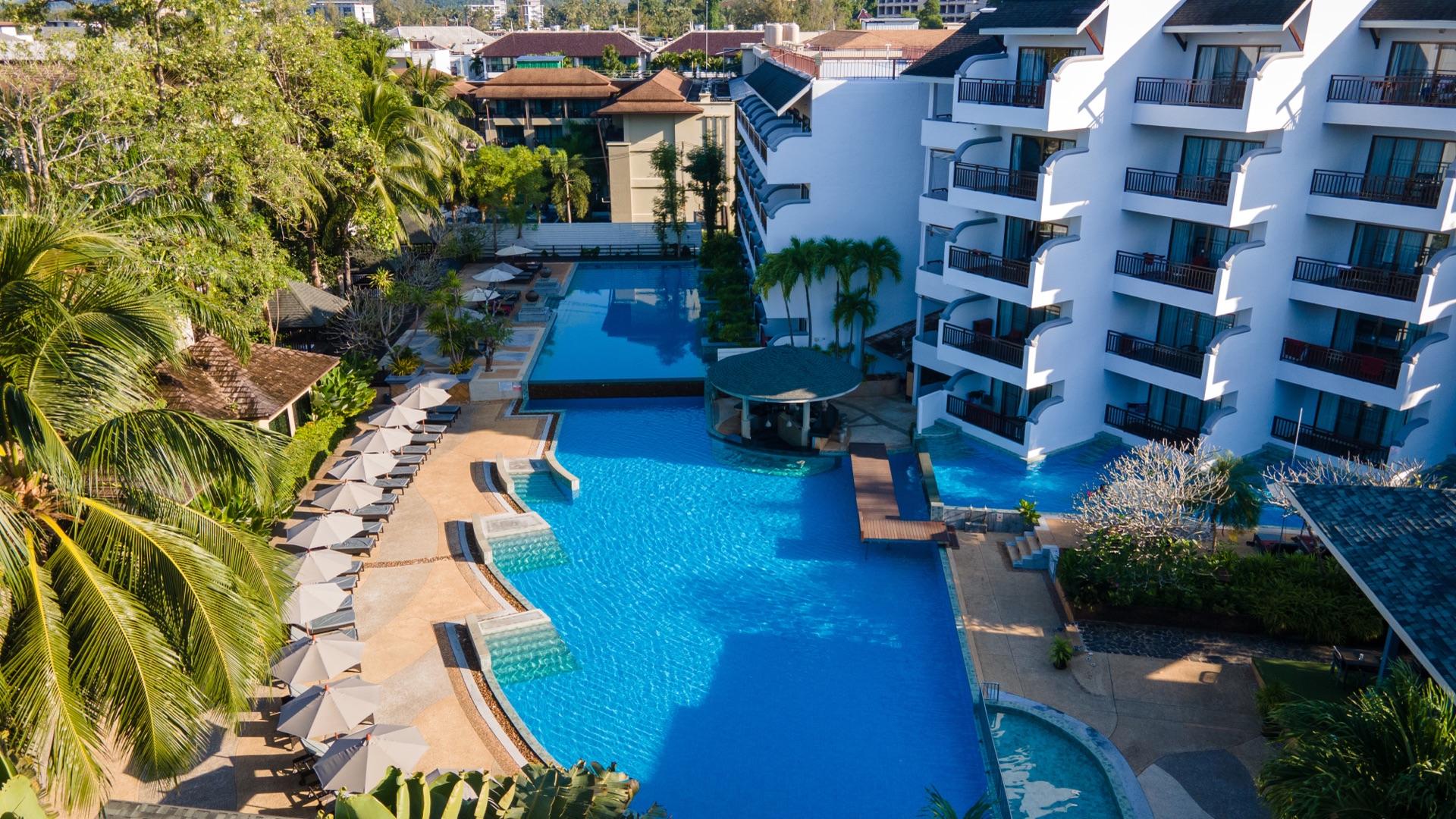 Pool terrace from above