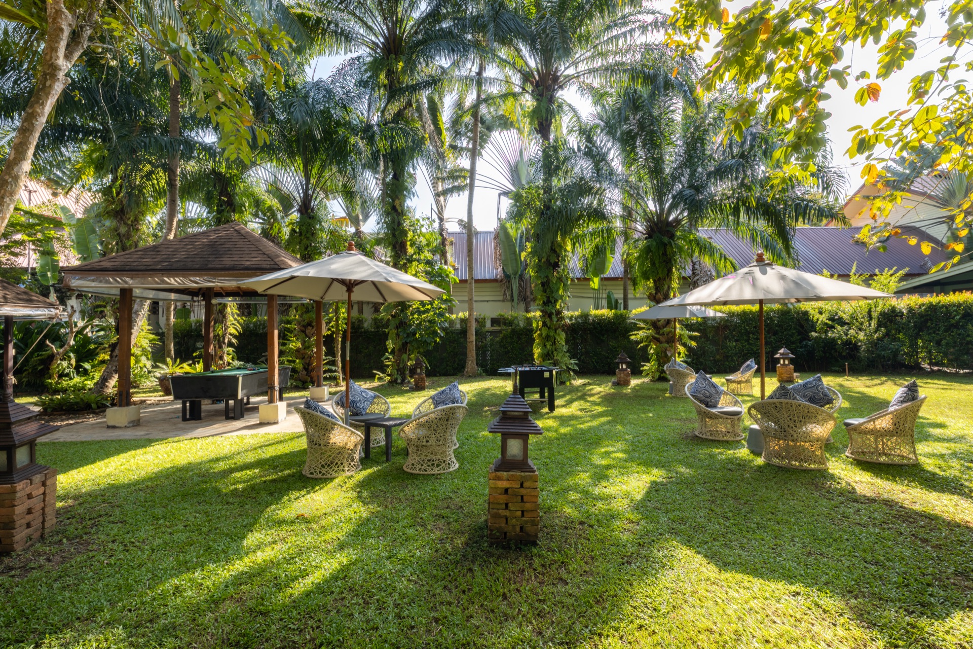 Loungers on the lawn