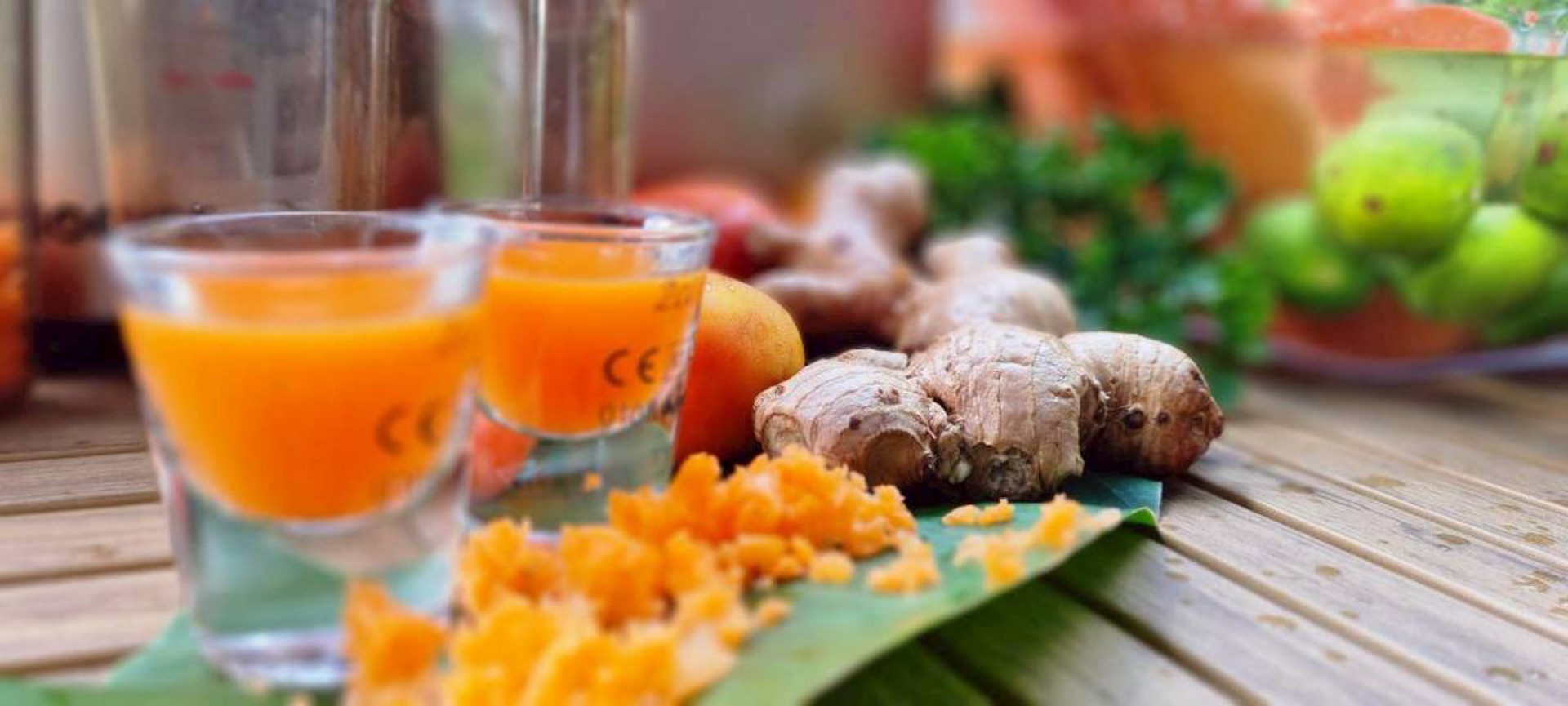 Fresh juices and snacks