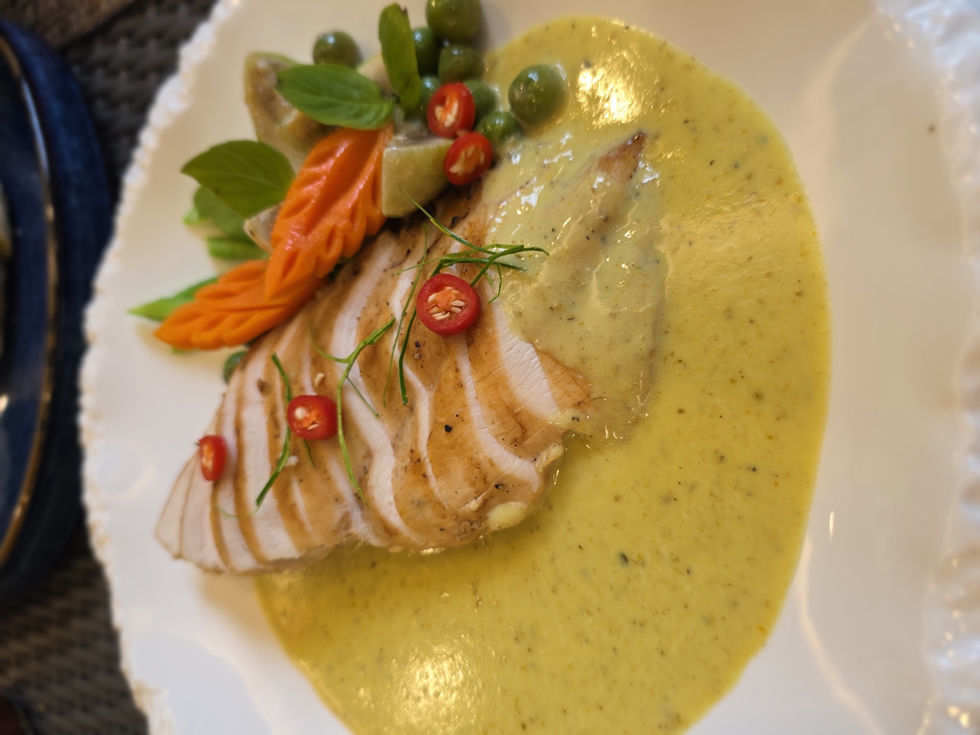 Plated seafood