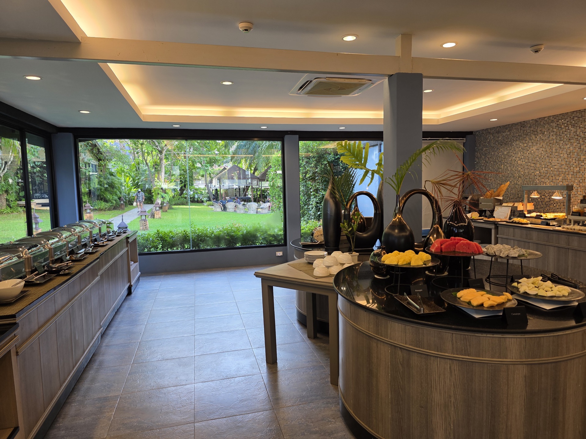 Breakfast buffet room
