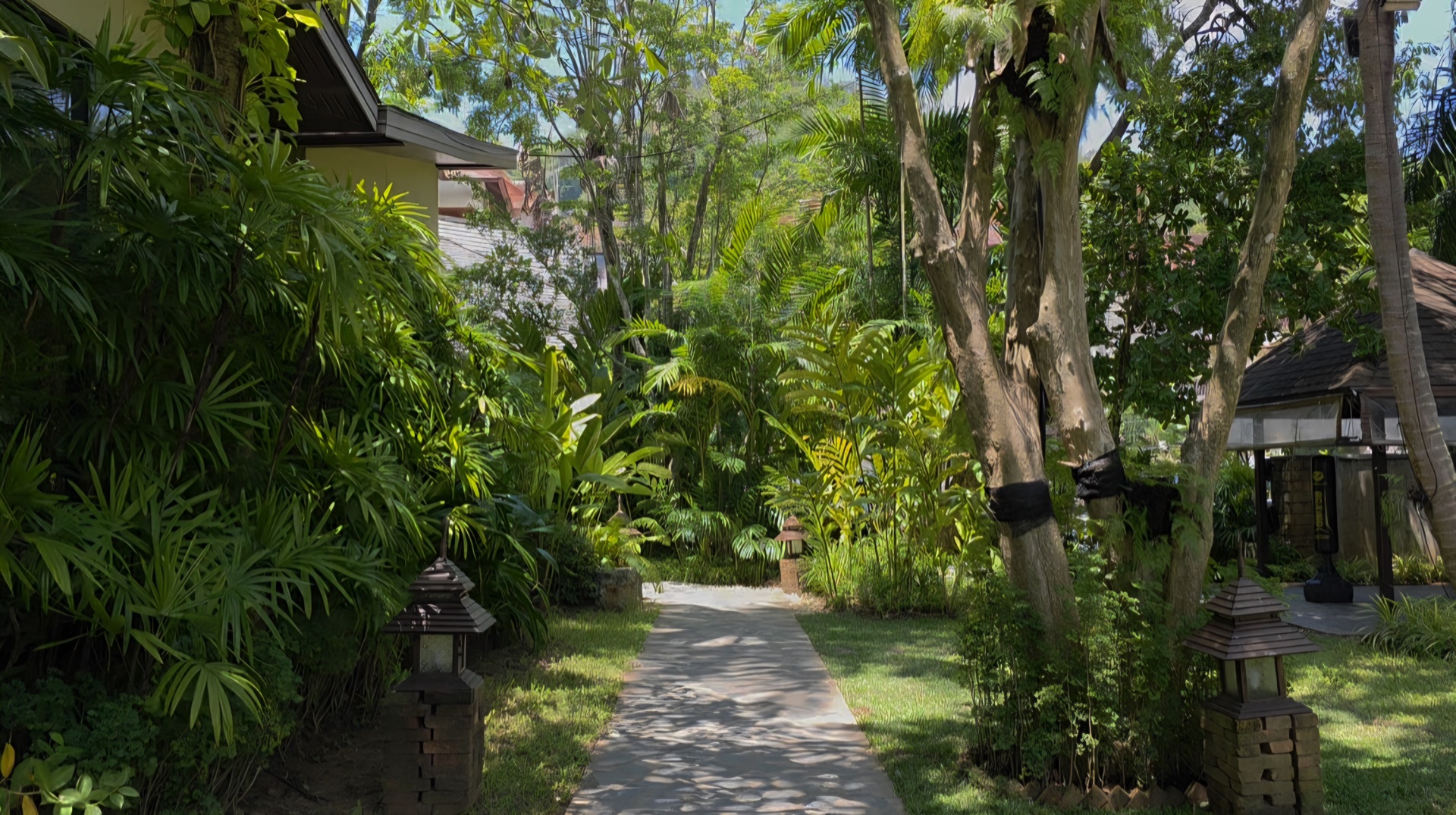 Garden path through the resort